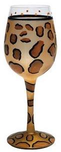leopard wine glass